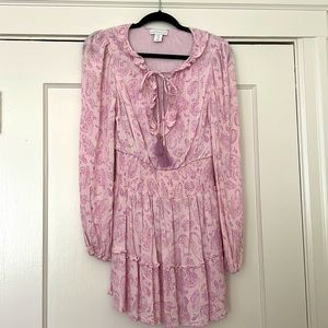 House of Harlow 1960 Pink & Lilac Long Sleeve Dress